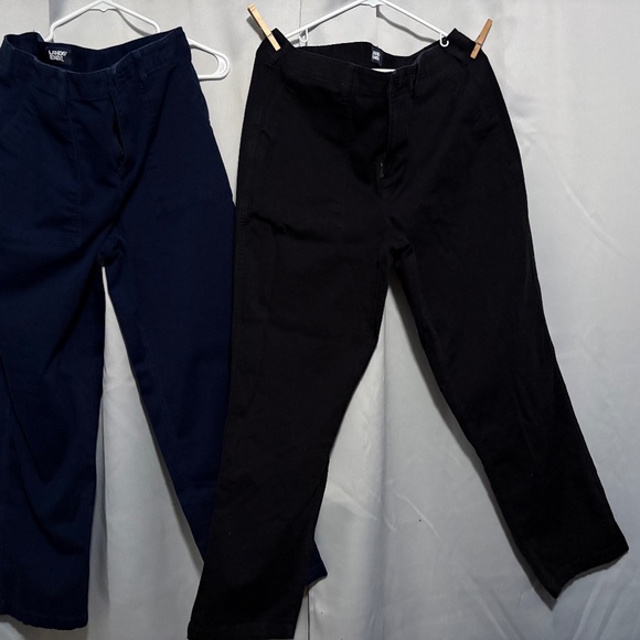 Lands' End Women's High Rise Chino Utility Straight Leg Pants size 16 lot of 2 - Picture 1 of 3